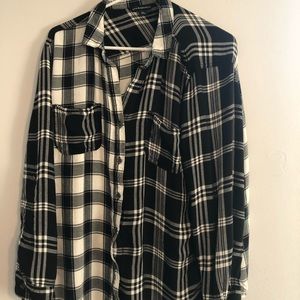 Rock & Republic Black and White Flannel